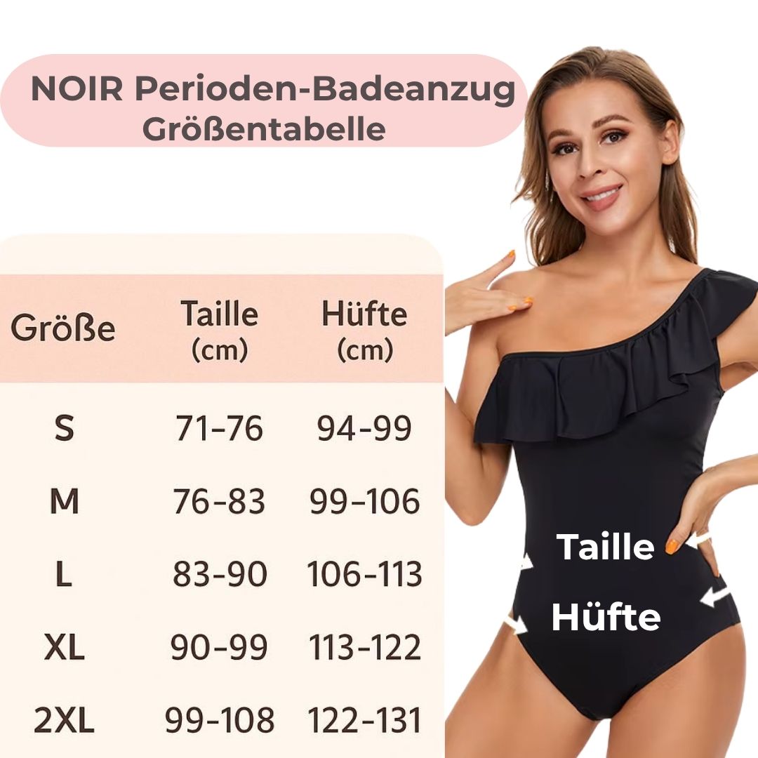 BUKURI NOIR-Perioden Badeanzug